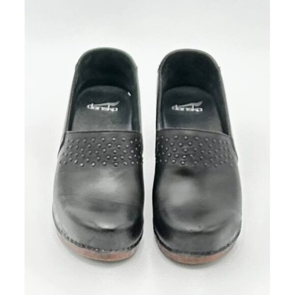Dansko Womens Black Leather Clogs With‎ Stud Detail & Wood Heel Size 11.5 - Picture 4 of 7